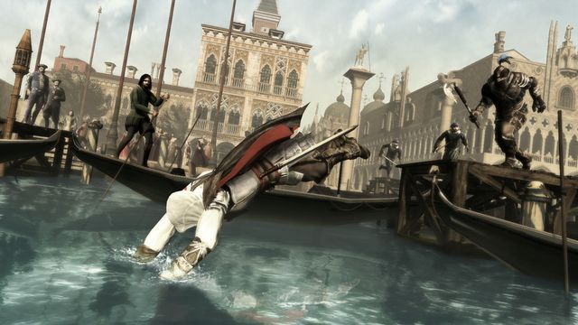 Altair shared a common trait with the protagonists of GTA III and GTA Vice City – they swam like bricks; except Ubisoft had an explanation for it, while Rockstar didn’t. Ezio was the first one to master the fine art of floating without dying. - 2016-01-18