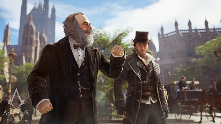 In Assassin's Creed: Syndicate, Karl Marx regularly collaborates with the protagonists. - History According to Assassin's Creed – Conspiracy Theorist's Paradise - dokument - 2020-04-19