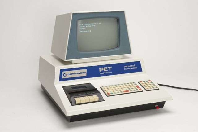 Commodore PET with a built-in casette tape recorder. - 2015-07-21