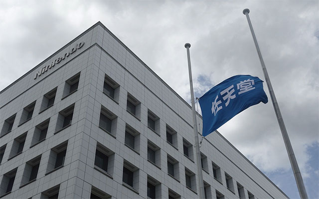 After Iwata’s death the flags at Nintendo HQ were lowered to half mast. - 2015-07-21
