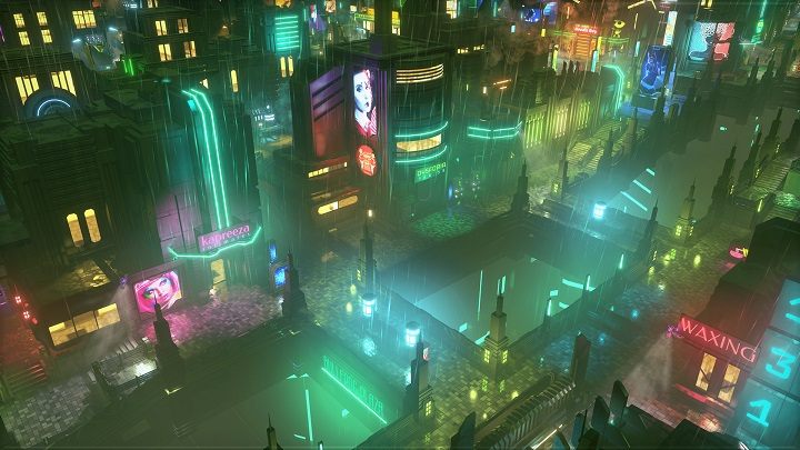 The city in Satellite Reign is drenched in rain and dazzled with neon lights. In a word, the Blade Runner aesthetic reproduced as faithfully as possible. - What to Read, Watch and Play Before Cyberpunk 2077 - dokument - 2020-07-13