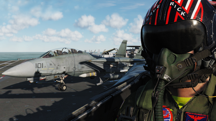 The Maverick helmet and its aircraft were created immediately after the launch of Tomcat. - The Renaissance of Flight Simulators – What are the Chances for a Narrative Air Combat Game? - dokument - 2019-12-17