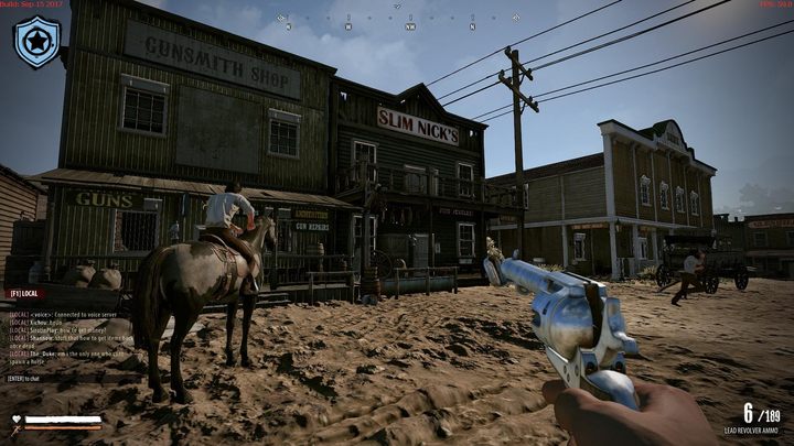 This is the same location that appeared on the “leaked” screenshot. Only it’s viewed from the other side. The cowboy was leaning on the roof support of the first building from the right. - 2017-09-27
