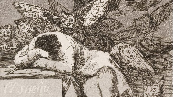 The Sleep of Reason Produces Monsters – a fragment of a famous engraving by the Spanish painter and printmaker, Francisco Goya. - 2019-01-22