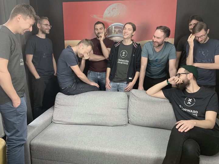 High morale. After meeting the team, I have a really good feeling about the game. Photo by Wojciech Ostricher. - Invincible - New Sci-fi Game Based on Lem's Book – Conversation with the Developers - dokument - 2020-09-15