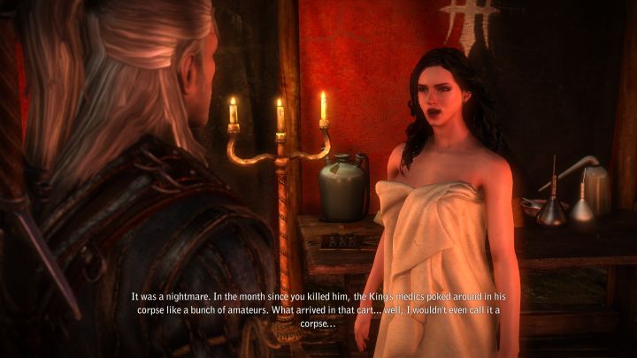 Yennefer in the Witcher 2 appears only thanks to modders (the screenshot features Triss Replacement Mod). - 2017-06-29