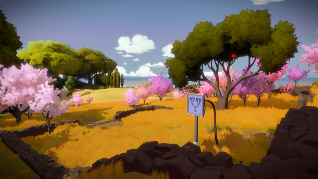 The colorful art style of The Witness, brings to mind watercolor paintings. - 2014-12-31