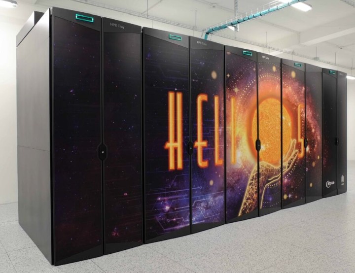 Superkomputer Helios w ACK Cyfronet na AGH. | Źródło: Cyfronet - W Polsce uruchomiono nowy superkomputer Helios, to lider pod względem efektywności energetycznej - wiadomość - 2024-05-15