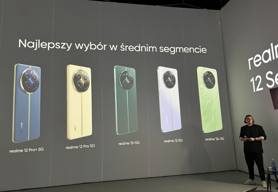 Zdjęcie slajdu z premierowej prezentacji serii realme 12 5G | Źródło: materiały własne