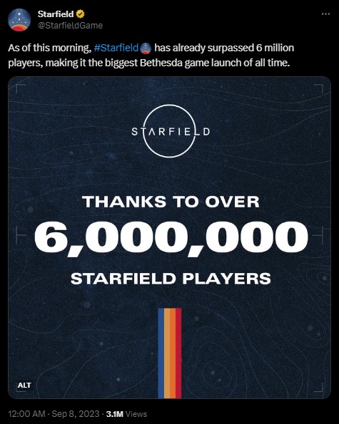 Starfield is Bethesdas Biggest Launch to Date [Update] - picture #1