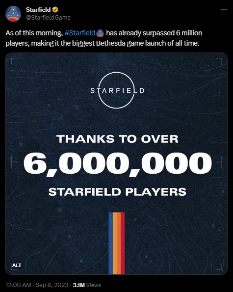 Starfield Surpasses 12 Million Players As Phil Spencer Talks About