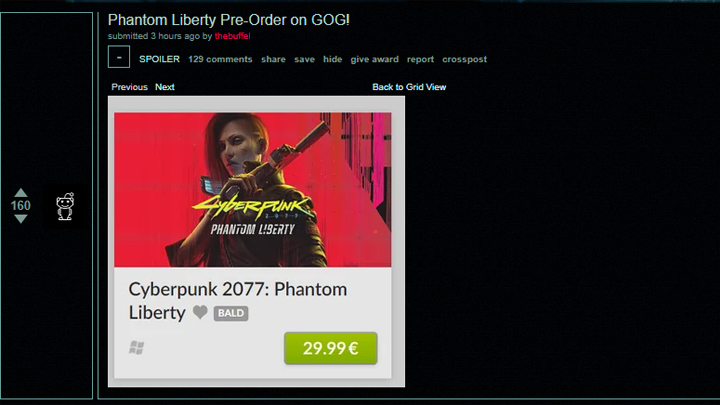Cyberpunk 2077: Phantom Liberty Prematurely on GOG; Price Revealed - picture #1