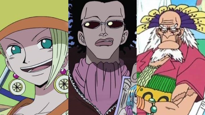 Od lewej: Miss Valentine, Mr. 5, Crocus | One Piece, Toei Animation, 1999