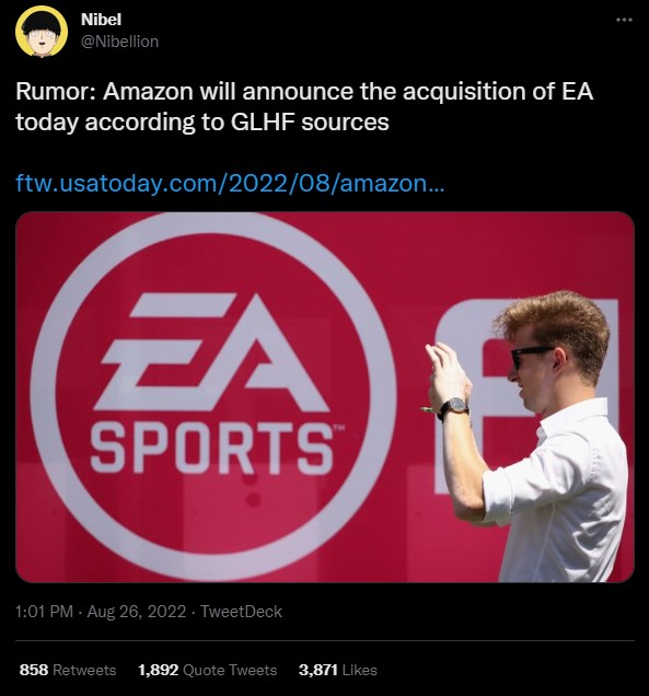 Rumors of Amazon Buying EA; Situation is Dynamic - picture #1
