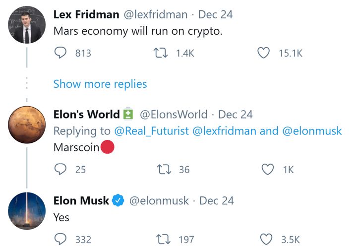 Elon Musk Believes Well Pay in Cryptocurrencies on Mars - picture #1