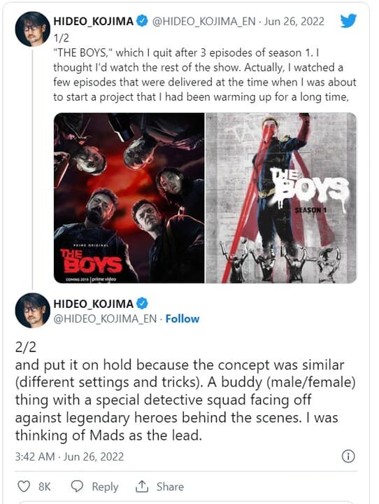 Hideo Kojimas Superhero Game Canceled Due to The Boys - picture #1
