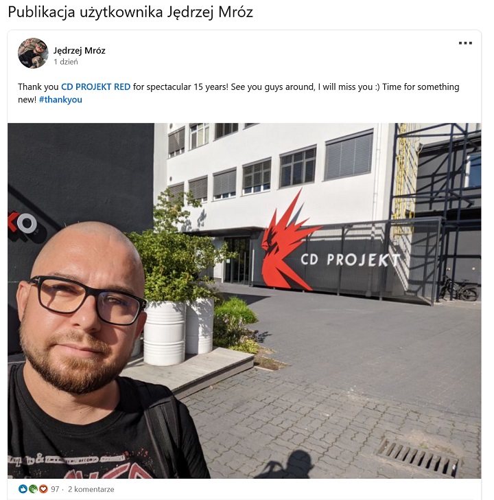 Cyberpunk 2077 Producer Leaves CD Projekt RED - picture #1