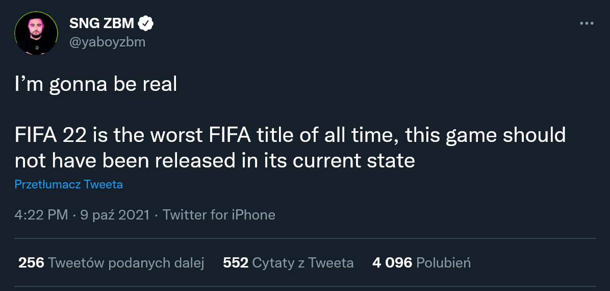 Pro Players Claim FIFA 22 is the Worst Game in the Series - picture #1