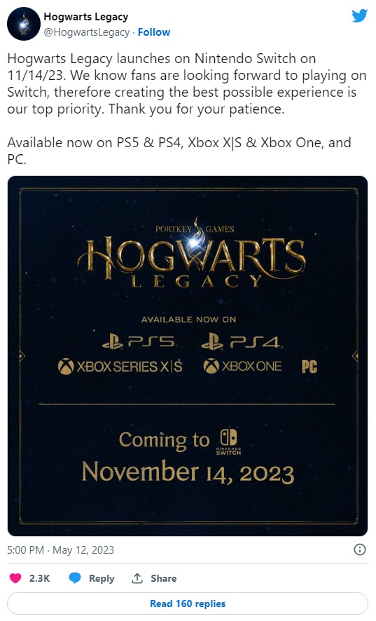 Hogwarts Legacy Leaving Space for Zelda; Switch Version Significantly Delayed - picture #1
