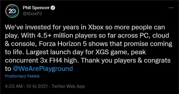 Forza Horizon 5 Turns Out to be Xbox Game Studios Biggest Launch - picture #1