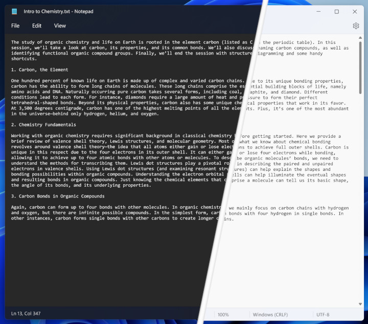 Notepad in Windows 11 Will Get Night Mode - picture #1