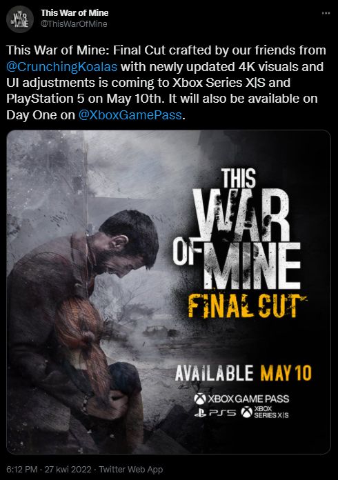 This War of Mine Will Get Upgrade on PS5 and Xbox Series X/S - picture #1
