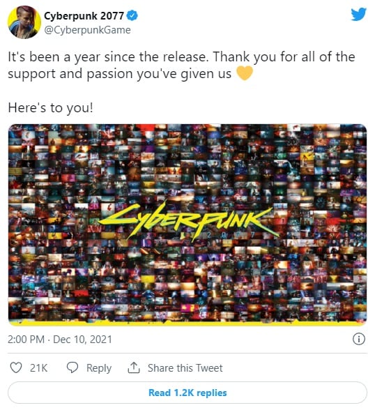 Cyberpunk 2077 Year One in Numbers; CDPR Thanks Players for Support - picture #1