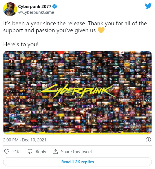 Cyberpunk 2077 Year One in Numbers; CDPR Thanks Players for Support - picture #1