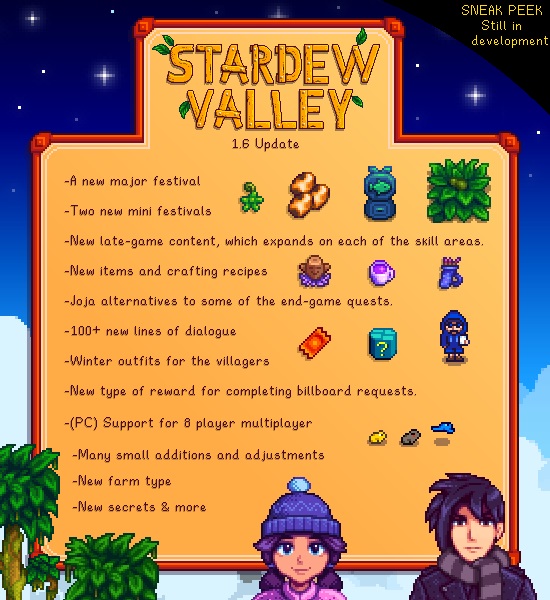 Stardew Valley Update 1.6 in Details; ConcernedApe Stunned Fans - picture #1