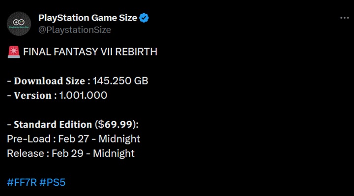 Final Fantasy VII Rebirth Demo is Coming. We Know Size of Full Version - picture #1
