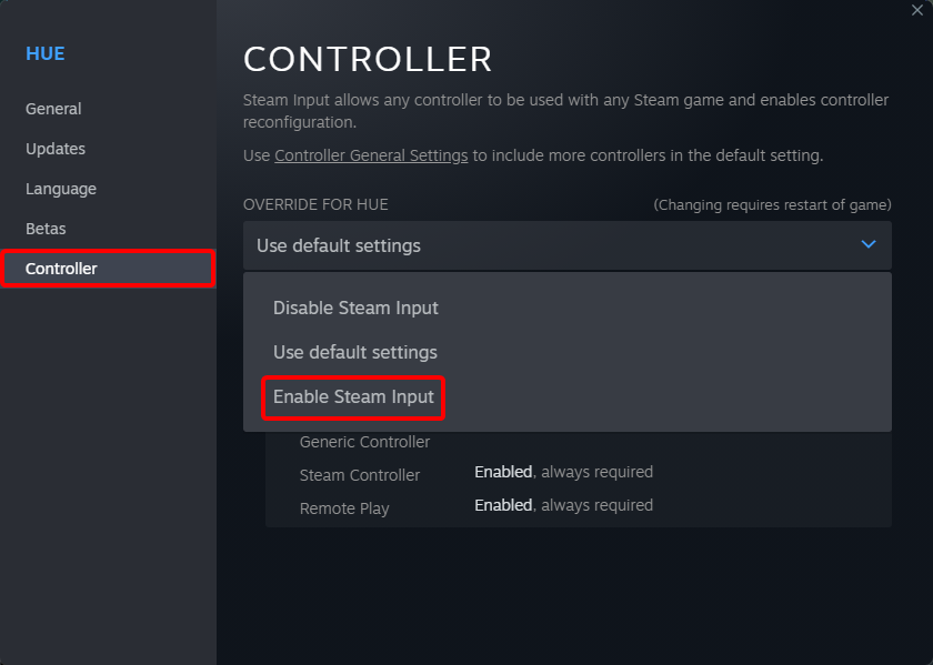 Fix for Controller not Working in HUE - picture #1