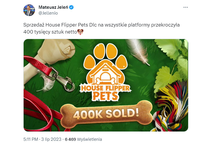 PlayWay Boasts Sales of Contraband Police and House Flipper: Pets - picture #1