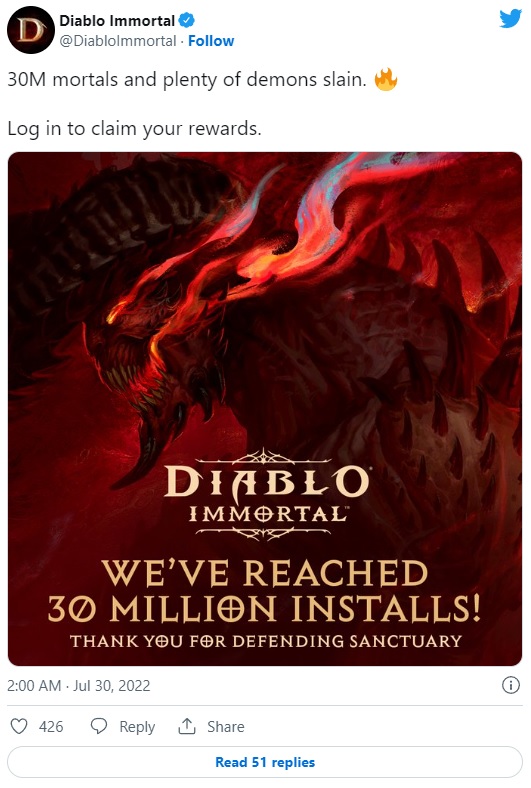 Diablo Immortal Turns Into a Tornado; 10 Million Players More in a Week - picture #1