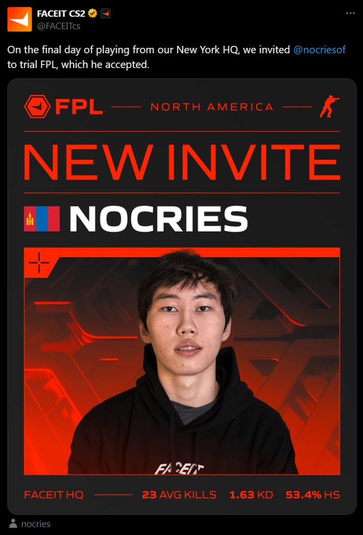 Source: X | FACEIT CS2