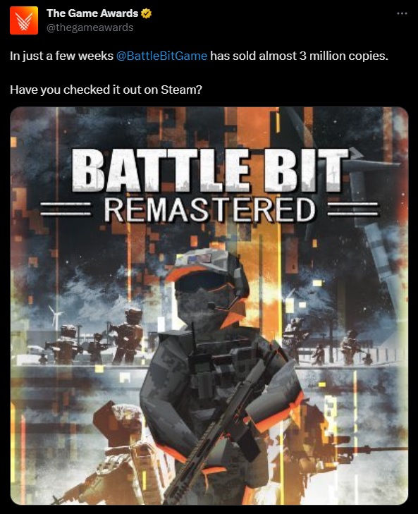 BattleBit Remastered has sold nearly 2 million copies since launch