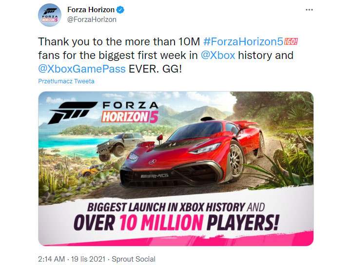 Forza Horizon 5 Not Slowing Down; 10 Million Players Achieved - picture #1