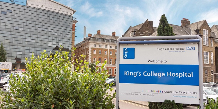 King's College Hospital NHS Foundation Trust w Londynie. Jedna z placówek medycznych dotknięta atakiem hakerskim. | Źródło: King’s College Hospital NHS Foundation Trust