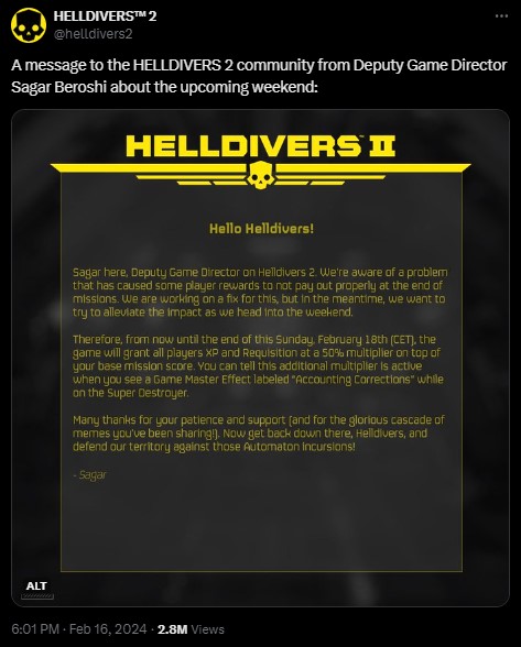 Helldivers 2 Broke Starfield and GTA 5s Record on Steam. After Games Overwhelming Success, Devs Need New Roadmap - picture #2