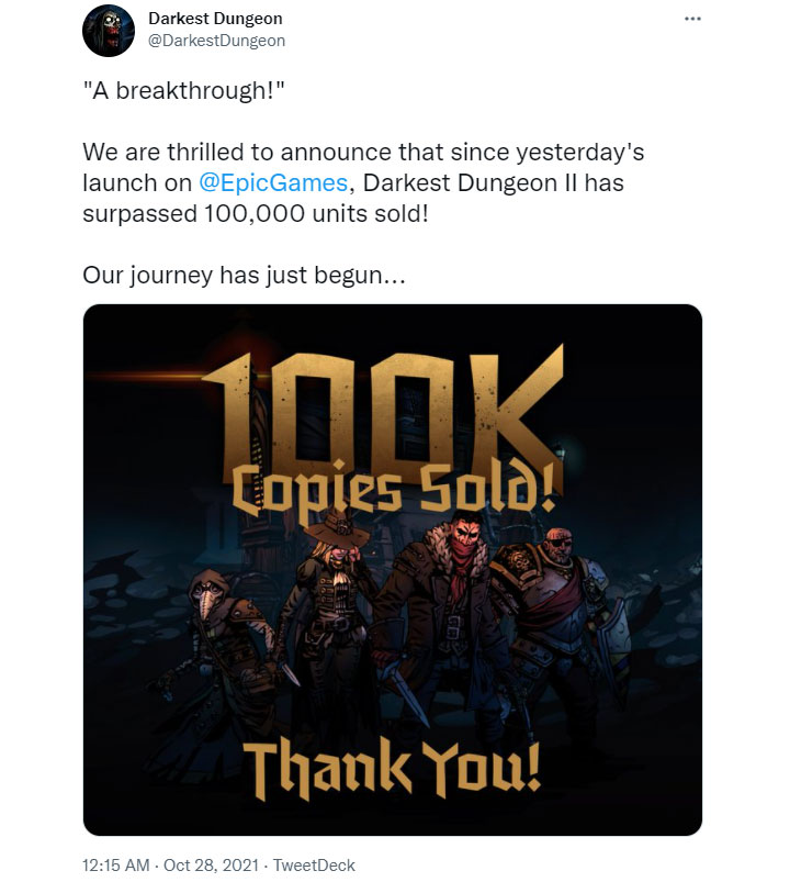 Darkest Dungeon 2 Already a Success Even Without Steam - picture #1