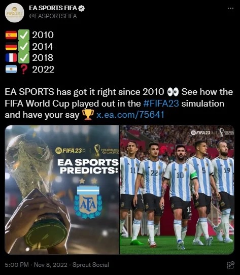 FIFA 23 Prophecy Comes True; EA Guessed Winner of 2022 World Cup - picture #1