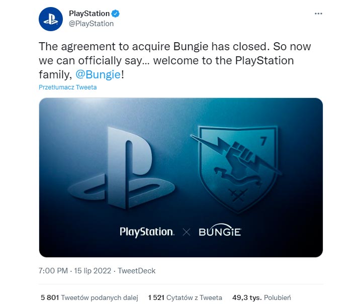Sony Officially Welcomes Bungie to the PlayStation Family - picture #1