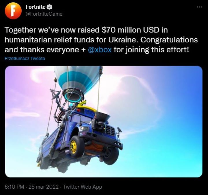 Fortnite Community Raised $70 Million for Ukraine - picture #1