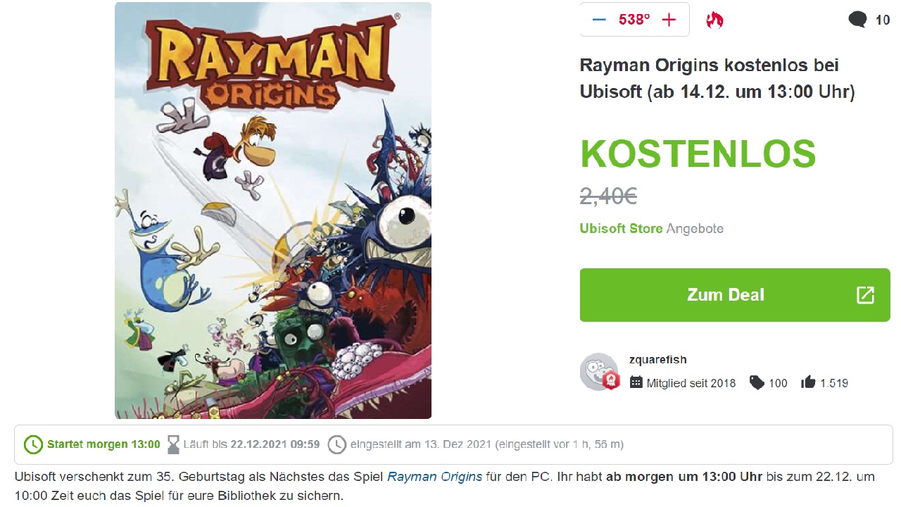 Rayman Origins Giveaway Possible - picture #1