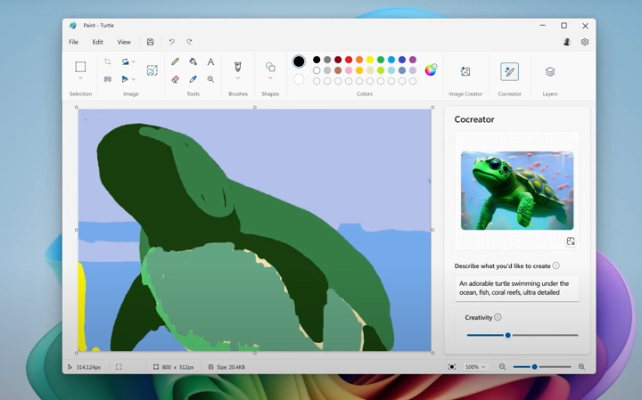 Źródło: Microsoft - Nowy Paint Cocreator wymaga odpowiednio mocnego peceta, Microsoft sprawdzi również jakie obrazy tworzycie - wiadomość - 2024-06-13