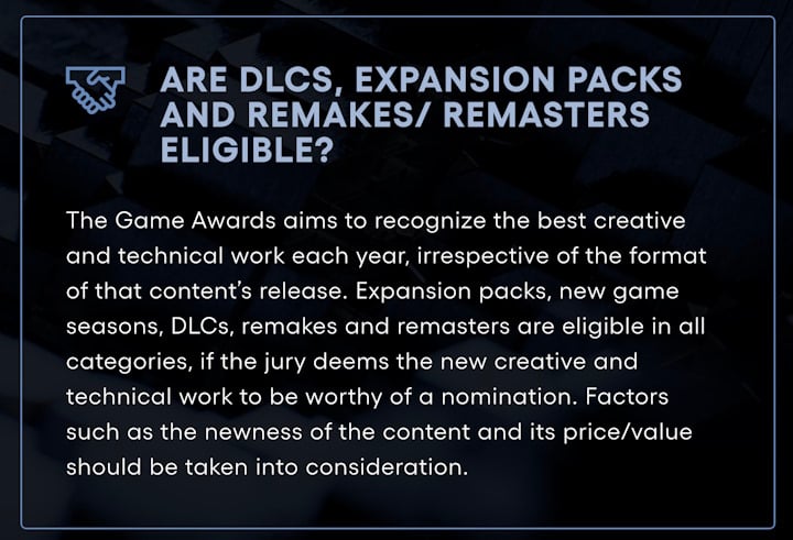 The Game Awards Now Includes Expansions, DLC, Remakes, and Remasters in Game of the Year. Major Change Drew Mixed Reactions - picture #1