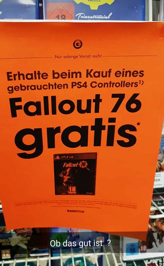 Buy used PS4 controller, get a copy of Fallout 76 for free - picture #2