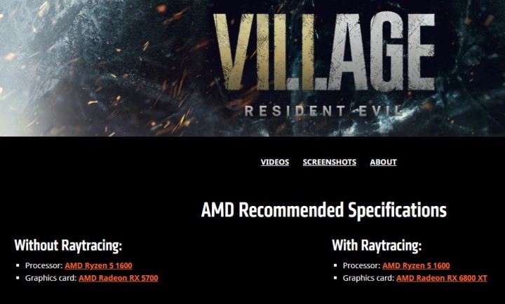 Resident Evil Village System Requirements Revealed by AMD - picture #1