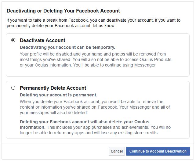 Cancel Your Facebook Account, Lose Your Oculus Games - picture #1