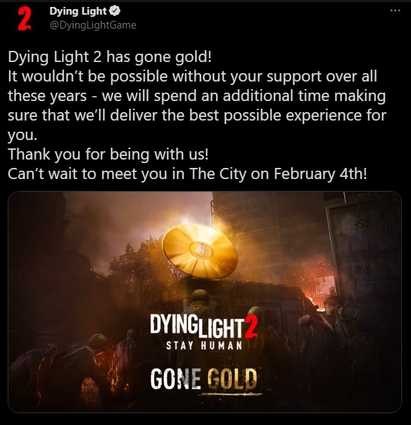 Dying Light 2 has Gone Gold - picture #1