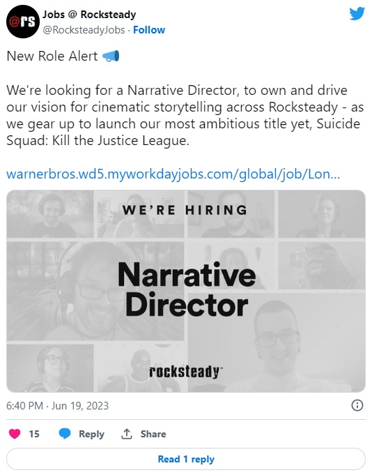 Suicide Squad Launches in 6 Months and Devs are Looking for Narrative Director - picture #1
